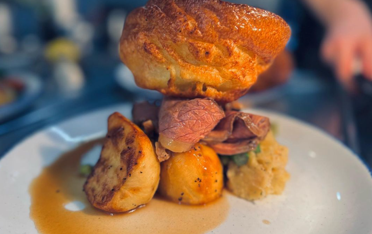 traditional sunday roast with seasonal ingredients
